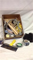Group of paint and stain supplies and more