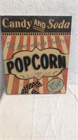 24”x20” popcorn theater decor