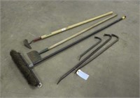 Assorted Garden Tools & (3) Crowbars