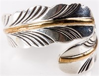 Jewelry Sterling Silver Feather Wrap Ring Yazzie