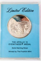 Coin Apollo 15 Eyewitness Medal Silver Proof