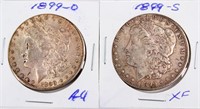 Coin 2 Morgan Silver Dollars 1899-O & 1899-S