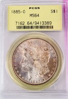 Coin  1885-O  Morgan Silver Dollar PCGS MS64