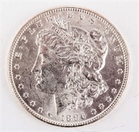 Coin 1896-P Morgan Silver Dollar Brilliant Unc.