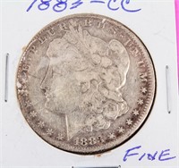 Coin 1883-CC Morgan Silver Dollar Rare Graded Fine