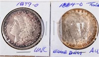 Coin 2 Morgan Silver Dollars 1879-O & 1884-O