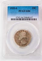 Coin 1932-S Washington Quarter PCGS G04 Key