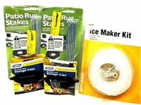 Patio Rug stakes, Storage Caps, Ice Maker Kit