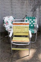 Three Vintage Lawn Chairs