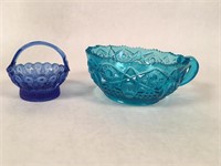 Vintage Teal Blue and Green Glass