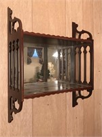 Dark Wooden Double Shelf
