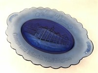 Cobalt Blue Bottle and Tray