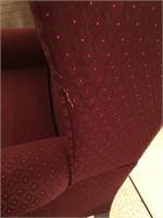 Burgundy Wing Back Chair