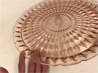 Two Antique Glass Trays