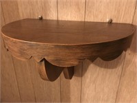 Vintage Wooden Half Shelf