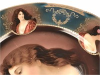 Antique Round Portrait Plate