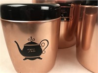 Great Vintage Copper Canister Set & S&P