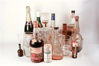 Group of Liquor Bottles and Decanters