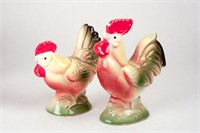 Two Pairs of Vintage Hens & Roosters