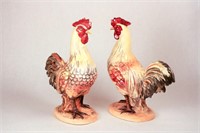 Pair of Lefton Roosters