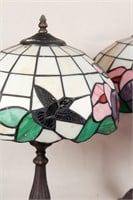 Pair of Newer Stained Glass Lamps