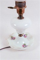 Nice Vintage Milk Glass Bedroom Lamp