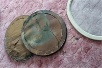 Three Antique Oval Pictures and Frames
