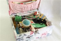 Vintage Sewing Box and Sewing Items