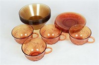 Gold Sandwich Glass Dishes