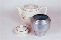Copper Teapot & Stoneware Drip Coffee Pot