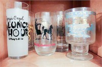 Funky Vintage Drinking Glass Selection