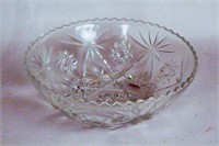 Pressed Glass Serving Plates and Bowls