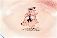 Vintage Disney Porky Pig Child's Advertising Plate