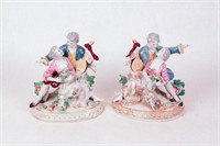 Pair of Vintage Couples Courting Figurines