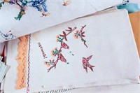 Large Nice Group of Vintage Linens