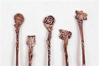 Little Spoons with Flowers Marked Poland