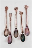 Little Spoons with Flowers Marked Poland