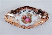 Two Antique Oval Portrait Dishes