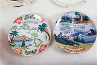 Large Group of Hand Painted Souvenir Plates