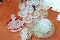 Group of Assorted Stemware and Dishes