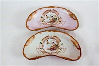 Group of Hand Painted Celery Dishes and More