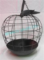 1X, 15"D METAL APPLE SHAPED CAGE (LOCK AS-IS)