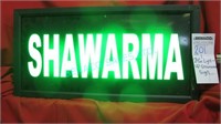 1X, 24"W LIGHT-UP SHAWARMA SIGN