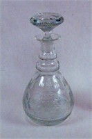 Decanter with Grapes, and Candlewick Vase