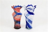 Pair of Smith's Old Timers Ozark Glass Vases