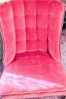 Vintage Hot Pink Button Back Chair
