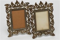 Art Nouveau Metal Picture Frames, 2 Antique