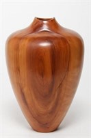 Jim Fazio Turned Wood Vase, Hollow Form in Cherry