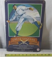 Porcelain sign Great legends Cy Young. Measures