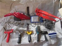 Large Group of items including Tow Strap, Fan,